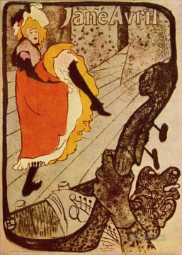 アンリ・ド・トゥールーズ・ロートレック Painting - ジェーン・アヴリル 1893年 トゥールーズ ロートレック アンリ・ド